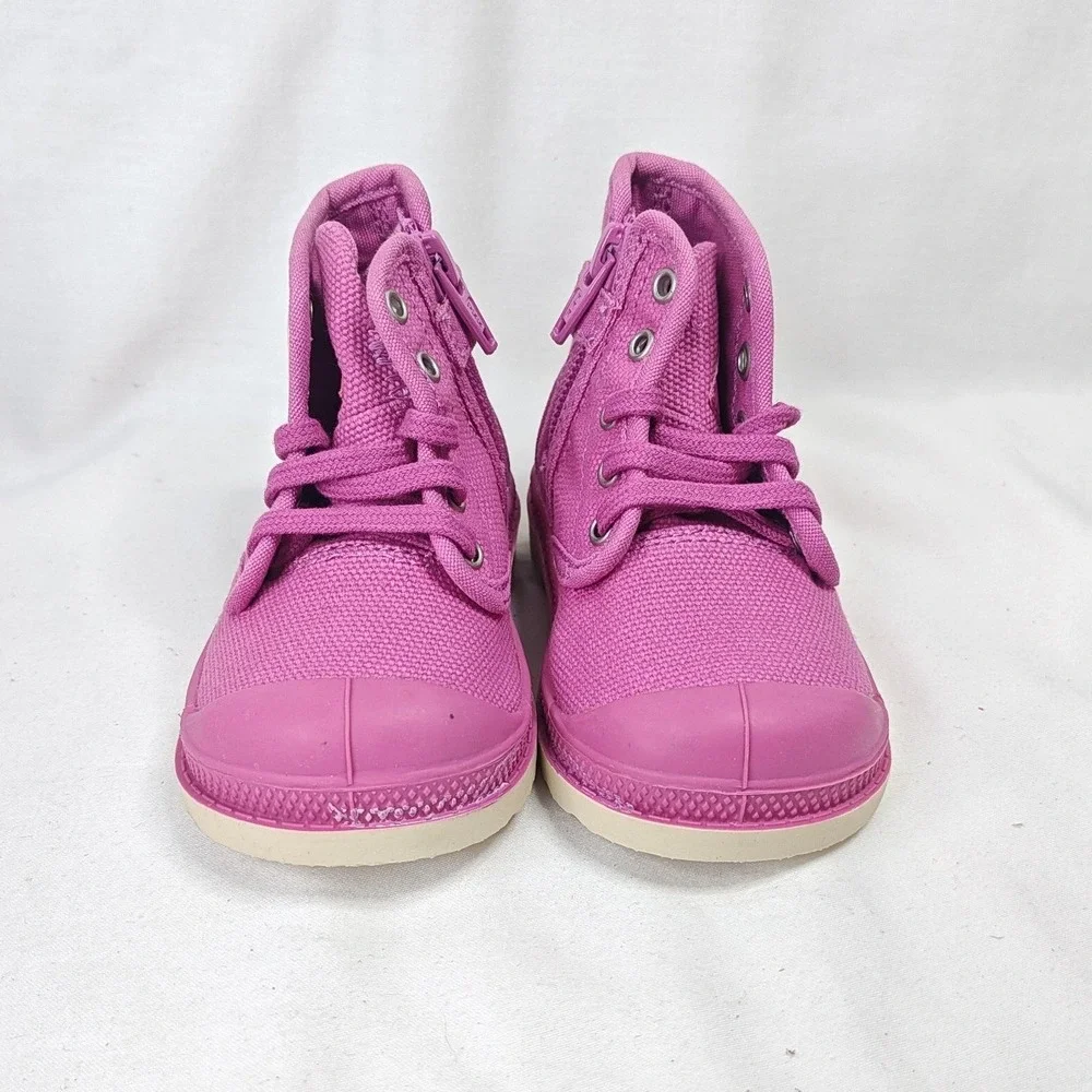 Palladium Pampa Hi Boots Shoes Ibis Rose Pink Canvas Infant Size 4 New in Box